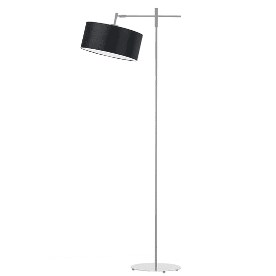 LYSNE.PL Moderní stojací lampa na čtení na nastavitelném rameni MELTON, stříbrný rám