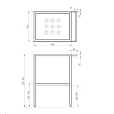 Deante DEANTE CST_X50B Konstrukce 565x400mm - Deante