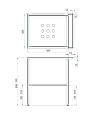 Deante DEANTE CST_X60A Konstrukce 665x500mm - Deante