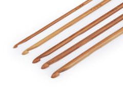 Kraftika 1ks (5,5 mm) bambus tmavý bambusový háček na háčkování vel.