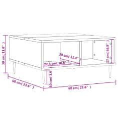 Vidaxl Konferenční stolek kouřový dub 60 x 60 x 30 cm kompozitní dřevo
