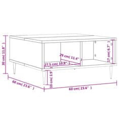 Vidaxl Konferenční stolek betonově šedý 60x60x30 cm kompozitní dřevo