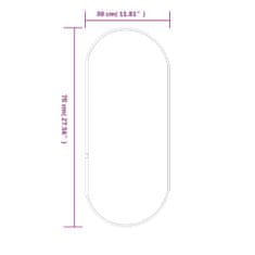 Vidaxl Nástěnné zrcadlo zlaté 70x30 cm oválné
