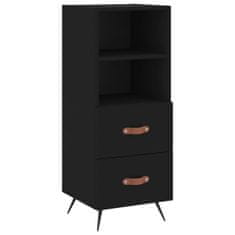 Greatstore Skříň highboard černá 34,5 x 34 x 180 cm kompozitní dřevo