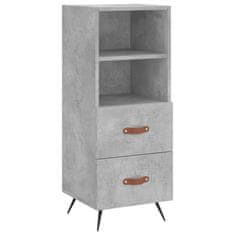 Greatstore Skříň highboard betonově šedá 34,5x34x180 cm kompozitní dřevo