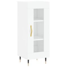 Greatstore Skříň highboard bílá s vysokým leskem 34,5x34x180 cm kompozit