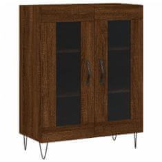 Vidaxl Skříň highboard hnědý dub 69,5 x 34 x 180 cm kompozitní dřevo