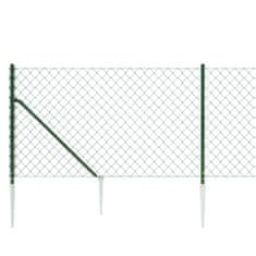 Vidaxl Drátěné pletivo s kotevními hroty zelené 1,1 x 10 m