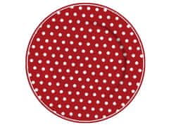 Isabelle Rose Porcelánový talíř dezertní s puntíky červený 19 cm
