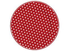 Isabelle Rose Porcelánový talíř velký s puntíky červený 23 cm