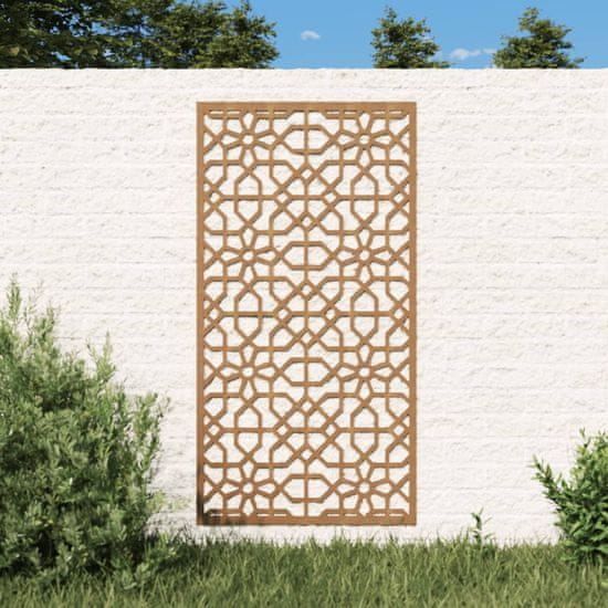 Vidaxl Zahradní nástěnná dekorace 105 x 55 cm corten Maurský design