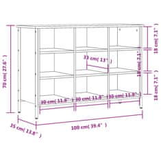 Vidaxl Botník kouřový dub 100 x 35 x 70 cm kompozitní dřevo