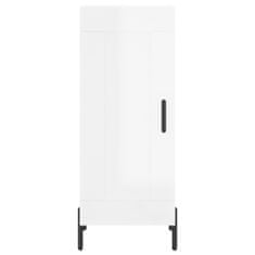 Vidaxl Skříň highboard bílá s vysokým leskem 34,5x34x180 cm kompozit