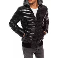 Dstreet Pánská stylová zimní bunda prošívaná s kapucí STREET černá tx3846 3XL
