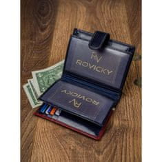 Factoryprice Kožená peněženka RFID ROVICKY 331-RBA-D 331L-RBA-D___NAVY-RED_395500 Univerzální
