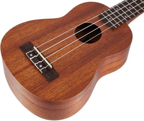 tradiční akustické sopránové ukulele Flight NUS200 Natural ochranný obal indonéský týk vstvený korpus pololesklá povrchová úprava 15 pražců plnohodnotný zvuk zhotovené z exotického dřeva bohatá výbava široký hmatník ukulele sopránové ukulele pro začátečníky