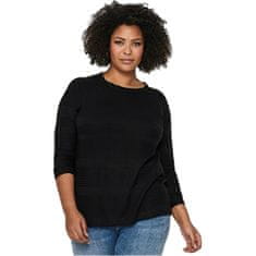 Only Carmakoma Dámský svetr CARAIRPLAIN Regular Fit 15193822 Black (Velikost XL/XXL)