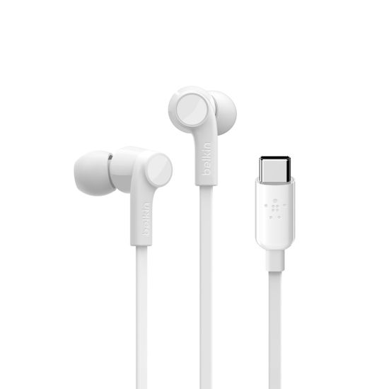 Belkin SoundForm sluchátka s USB-C konektorem, bílá Bílá