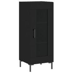 Greatstore Skříň highboard černá 34,5 x 34 x 180 cm kompozitní dřevo