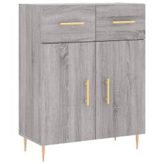 Vidaxl Skříň highboard šedá sonoma 69,5 x 34 x 180 cm kompozitní dřevo