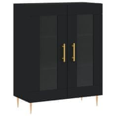 Vidaxl Skříň highboard černá 69,5 x 34 x 180 cm kompozitní dřevo