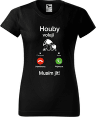Hobbytriko Dámské houbařské tričko - Houby volají Barva: Military (69), Velikost: XL