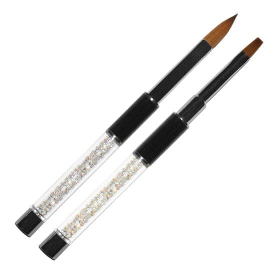 Bass Cosmetics Štětce na modelaci gel a akryl HIT-C - set black / Bass Cosmetics