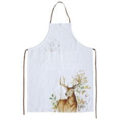 AKAH Kuchyňská zástěra s motivem jelena - venkovský styl
