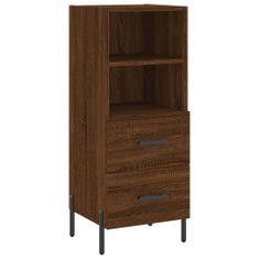 Vidaxl Skříň highboard hnědý dub 34,5 x 34 x 180 cm kompozitní dřevo