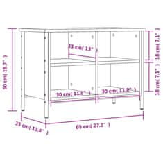 Vidaxl Botník dub sonoma 69 x 35 x 50 cm kompozitní dřevo