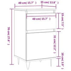 Vidaxl Příborník betonově šedý 40 x 35 x 70 cm kompozitní dřevo