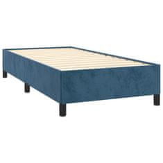 Vidaxl Box spring postel s matrací tmavě modrá 80 x 200 cm samet