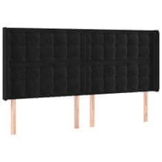 Greatstore Box spring postel s matrací a LED černá 180x200 cm samet