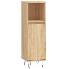 Greatstore Koupelnová skříňka dub sonoma 30 x 30 x 100 cm kompozitní dřevo