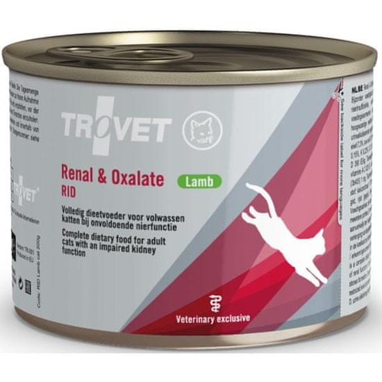 Trovet Feline RID Renal and Oxalate konzerva lamb 200g