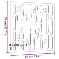 Vidaxl Zahradní nástěnná dekorace 55 x 55 cm cortenová ocel Bambus