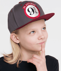 CurePink Dětská snapback čepice - kšiltovka Harry Potter: Nástupiště 9 3/4 - Platform 9 3/4 (nastavitelná)