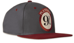 CurePink Dětská snapback čepice - kšiltovka Harry Potter: Nástupiště 9 3/4 - Platform 9 3/4 (nastavitelná)