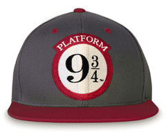 CurePink Dětská snapback čepice - kšiltovka Harry Potter: Nástupiště 9 3/4 - Platform 9 3/4 (nastavitelná)