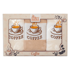 Stanex Coffee dárkový set - vaflové utěrky 3ks Rozměr: 50 x 70 cm