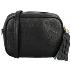 Delami Vera Pelle Trendy dámská kožená crossbody Melanie, černá