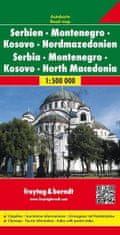 Freytag & Berndt AK 7003 Srbsko, Černá Hora, Makedonie 1:500 000 / automapa + mapa pro volný čas