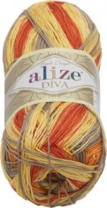 Bellatex Příze DIVA BATIK - 100g / 350 m - béžová, žlutá, oranžová, červená