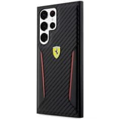 Ferrari FEHCS23LNPYK hard silikonové pouzdro Samsung Galaxy S23 ULTRA 5G black Carbon Contrast Edges