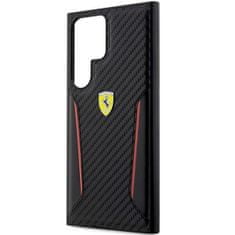 Ferrari FEHCS23LNPYK hard silikonové pouzdro Samsung Galaxy S23 ULTRA 5G black Carbon Contrast Edges