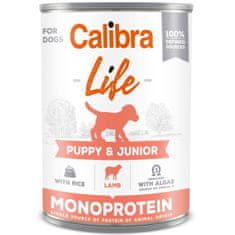 Calibra Dog Life konz. Puppy & Junior Lamb with rice 400g