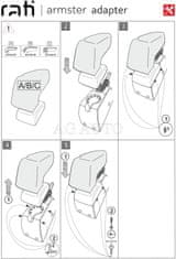 Rati Loketní opěrka Armster 3, Opel Astra H, 2004-2013, tkanina