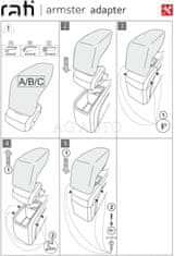 Rati Loketní opěrka Armster 3, Peugeot 308, 2013-2021, tkanina