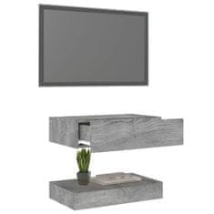 Greatstore TV skříňka s LED osvětlením šedá sonoma 60 x 35 cm