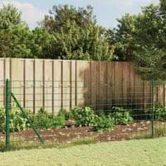 Greatstore Drátěný plot s přírubami zelený 0,8 x 25 m